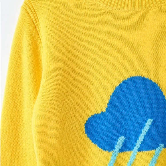 brand new no tag 100% wool weather sweater yellow - Picture 3 of 4